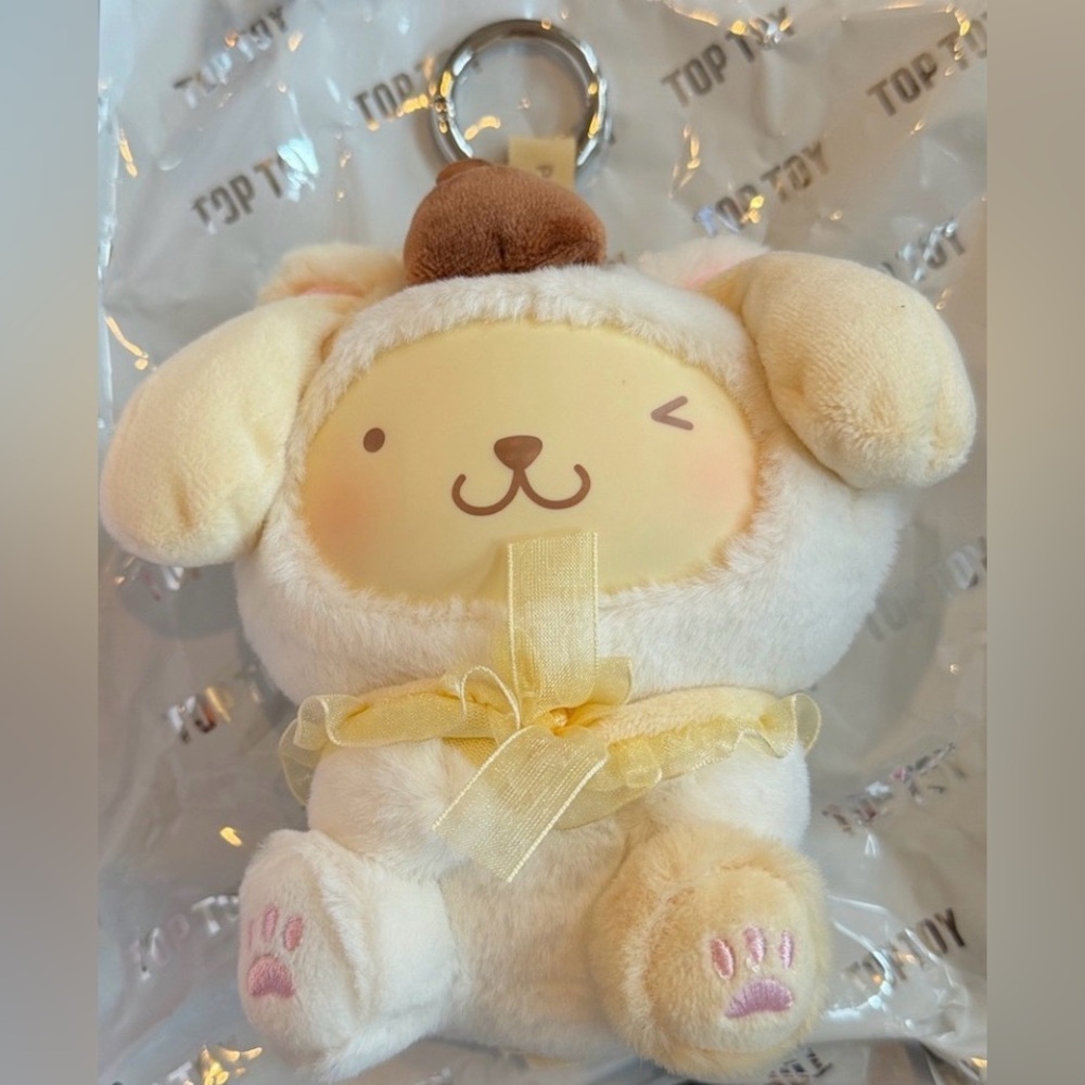 Sanrio Characters Play With kittens series Plush pendant- Pompompurin - Picture 8 of 16